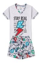 Pijama Infantil Menina Brilha No Escuro Unicórnio Tam 1 Ao 8
