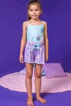 Pijama infantil menina com shorts Kukiē 100% algodão