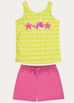 Pijama Infantil Menina Conjunto Blusa e Short em Meia Malha 100% Algodão BRILHA NO ESCURO MalweeKids Pijama Infantil Menina Conjunto Blusa e Short em Meia Malha 100% Algodão BRILHA NO ESCURO MalweeKids
