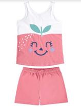 Pijama Infantil Menina Conjunto Blusa e Short em Meia Malha 100% Algodão BRILHA NO ESCURO MalweeKids Pijama Infantil Menina Conjunto Blusa e Short em Meia Malha 100% Algodão BRILHA NO ESCURO MalweeKids