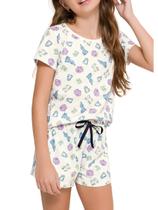 Pijama Infantil Menina Curto Espaço Pijama 4050038 Pijama Infantil Menina Curto Espaço Pijama 4050038