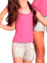 Pijama infantil menina curto lupo 22345-001