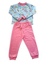 Pijama infantil menina de inverno quentinho moletinho flanelado por dentro 0 a 4 anos