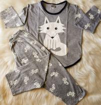Pijama infantil menina de malha raposinha tamanho 4