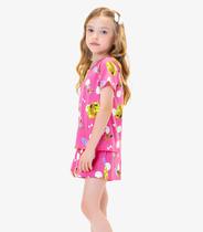 Pijama Infantil Menina Em Meia Malha Rovi Kids Rosa