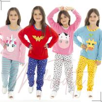 Pijama Infantil Menina Estampado Confortavel Para Dia-a-dia