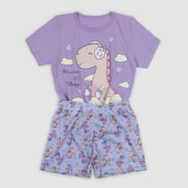 Pijama Infantil Menina Lilas -Alemara Pijama Infantil Menina Lilas -Alemara