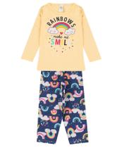 Pijama Infantil Menina Manga Longa Select Amarelo