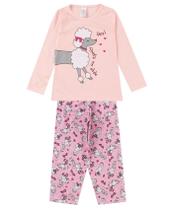 Pijama Infantil Menina Manga Longa Select Rosa