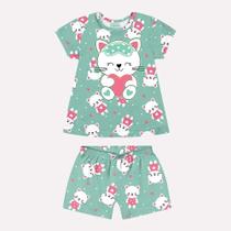 Pijama Infantil Menina Meia Malha Kyly 1000644