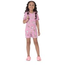 Pijama Infantil Menina Verão Brilha no Escuro Rosa Neon - Malwee