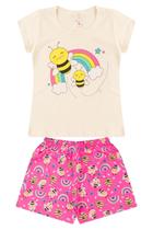 Pijama Infantil Menina Verão em Meia Malha Estampado Pijama Infantil Menina Verão em Meia Malha Estampado