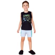 Pijama Infantil Menino Bela Notte Gamer Brilha No Escuro Pijama Infantil Menino Bela Notte Gamer Brilha No Escuro