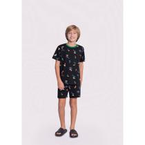 Pijama Infantil Menino Brilha no Escuro Alakazoo Ref. 19060 Pijama Infantil Menino Brilha no Escuro Alakazoo Ref. 19060