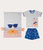 Pijama Infantil Menino Brilha no Escuro Com Fronha Malwee Kids