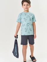 Pijama Infantil Menino Camiseta, Bermuda E Bolsa Dino Verde Divertto Pijama Infantil Menino Camiseta, Bermuda E Bolsa Dino Verde Divertto