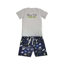 Pijama Infantil Menino Camiseta Bermuda Game CZ TMX