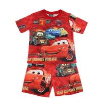 Pijama Infantil Menino Carros Poliester Manga Curta cor:VermelhoTamanho:XL