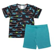 Pijama Infantil Menino Carros Preto