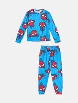 Pijama Infantil Menino Com Estampa Aranha Azul Bimbi