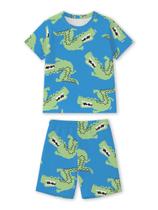 Pijama Infantil Menino Com Estampa de Crocodilo Azul Bimbi Pijama Infantil Menino Com Estampa de Crocodilo Azul Bimbi