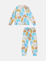 Pijama Infantil Menino Com Estampa Monstrinhos Azul Bimbi