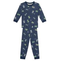 Pijama Infantil Menino com Estampa Rotativa Carrinho Brandili