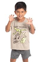 Pijama Infantil Menino de Dinossauro Brilha no Escuro - Izitex Pijama Infantil Menino de Dinossauro Brilha no Escuro - Izitex