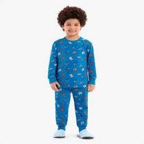 Pijama Infantil Menino Estampa Rotativo Malha Manga Longa Pijama Infantil Menino Estampa Rotativo Malha Manga Longa
