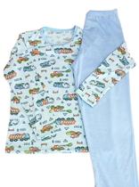 Pijama Infantil Menino, Estampado C/ Calça Azul Pijama Infantil Menino, Estampado C/ Calça Azul
