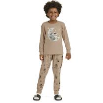 Pijama Infantil Menino Inverno Brilha No Escuro Espaço - Angerô