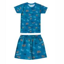 Pijama Infantil Menino Manga Curta Algodão Ursos Malwee Kids