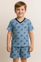 Pijama Infantil Menino Manga curta e short Super Homem Heroi