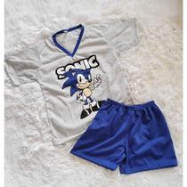 Pijama Infantil Menino Manga curta e short Super Homem Heroi