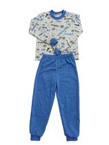 Pijama infantil menino manga longa inverno quentinho moletinho flanelado por dentro 0 a 4 anos