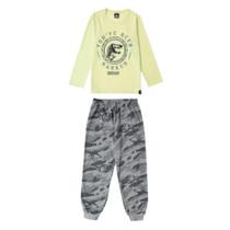 Pijama Infantil Menino Manga Longa Jurassic Word Malwee Kids