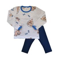 Pijama Infantil Menino Manga Longa Malha 100% algodão Pji12