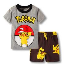 Pijama Infantil Menino Pokemon Manga Curta Algodão