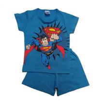Pijama Infantil Menino Superman Azul - Walt Disney