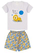 Pijama Infantil Menino Verão em Meia Malha Estampado