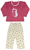 PIJAMA INFANTIL MOLETOM FLANELADO VÁRIAS ESTAMPAS Nº 4 AO 8