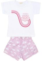 Pijama Infantil Nuvens Rosa Vrasalon