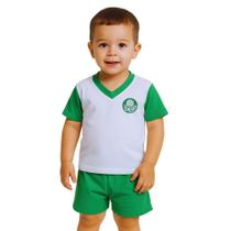 Pijama Infantil Palmeiras Manga Curta Oficial
