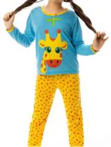 Pijama Infantil Personagem Malha Premium Longo De Frio Inverno Menina