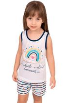 Pijama Infantil Regata e Short Listrado - Izitex Pijama Infantil Regata e Short Listrado - Izitex