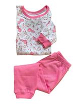 Pijama Infantil Rosa Manga Longa e Calça Algodão