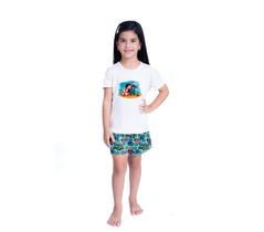 Pijama Infantil SHORT E BLUSA Lana LILO E STITCH Personagens Roupa De Dormir