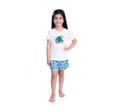 Pijama Infantil SHORT E BLUSA Lana STITCH BABY Personagens Roupa De Dormir