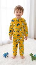 Pijama Infantil Soft Peluciado Dinossauros Tamanho:2Cor:Amarelo Pijama Infantil Soft Peluciado Dinossauros Tamanho:2Cor:Amarelo