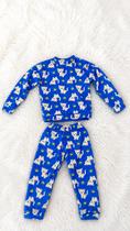 Pijama Infantil Soft Peluciado Gatinhos Tamanho:6Cor:Azul Pijama Infantil Soft Peluciado Gatinhos Tamanho:6Cor:Azul